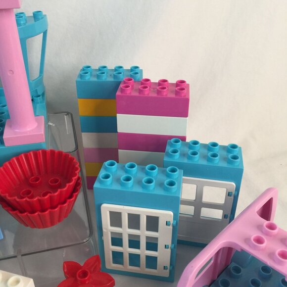 Lego Duplo Pastel Blocks 140+ Pc Lot Disney Minnie Mouse Plane Car Cafe Van - Picture 3 of 10